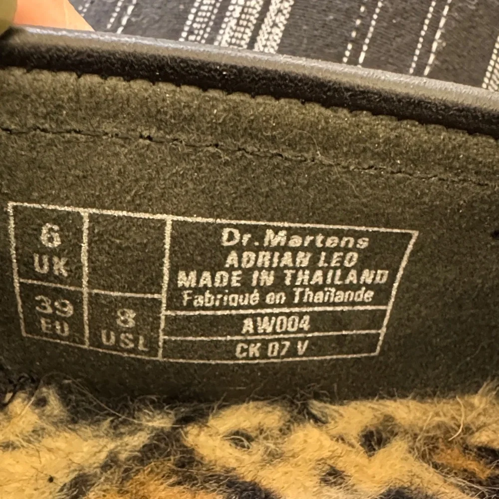 Dr. Martens Adrian Tassel Loafer Black  with Leopard Faux-Fur - Picture 3 of 7